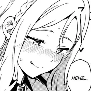 😏 HEHE... anime, manga, smirk, hehe, girl, maid telegram sticker