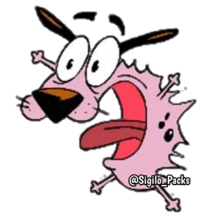 😳 Courage Courage the Cowardly Dog @Sigilo_Packs Кураж — трусливый пёс, Cartoon Network, Кураж, Пёс, Мультфильм, Кричать, Испуганный telegram sticker