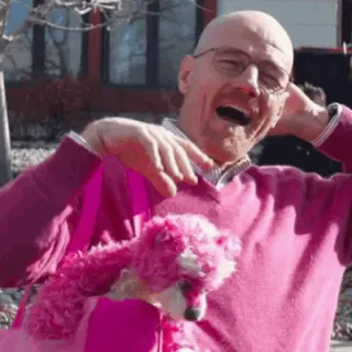 🌓 Walter White Breaking Bad pink bear, pinkman, heisenberg, crime, drugs telegram sticker