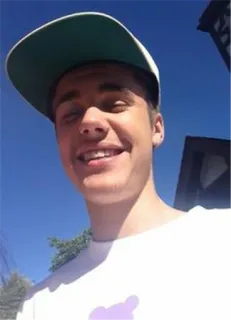 😀 Justin Bieber persona, celebrità, cantante, ritratto, sorridente, uomo telegram sticker