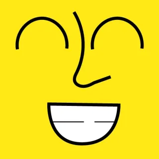 😆 sonrisa, feliz, cara, emoji, dibujo animado whatsapp sticker
