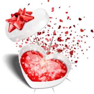 💝 Herz, Geschenk, Liebe, Valentinstag, Feier, Präsent, Box whatsapp sticker