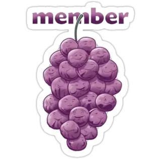 ☺️ member grapes, fruit, member telegram sticker