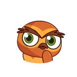 🦉 Eule, Vogel, Tier, Cartoon, Aufkleber telegram sticker