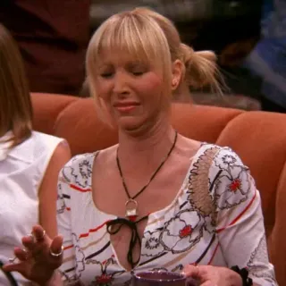 🤢 Phoebe Buffay Friends Phoebe, Przyjaciele, Lisa Kudrow, serial TV, komedia, postać, smutny telegram sticker