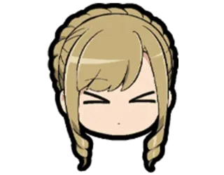 😖 Anime, Chibi, Karakter, Kartun, Lucu, Ekspresi, Wajah telegram sticker