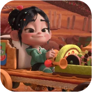 🚘 Vanellope von Schweetz Wreck-It Ralph telegram sticker