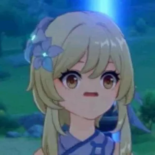 ⛸ Lumine Genshin Impact lumine, genshin impact, anime, video game telegram sticker