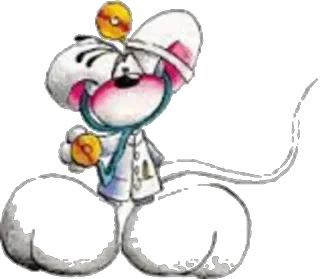 ❤ desenho animado, rato, médico, animal telegram sticker