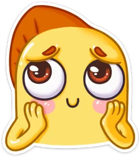 ☺️ emoji, niedlich, cartoon, gelb, kawaii, ausdruck, figur whatsapp sticker