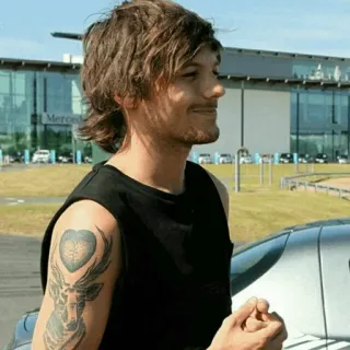 🥀 Louis Tomlinson ルイ・トムリンソン, ワン・ダイレクション, 歌手, セレブ, タトゥー telegram sticker