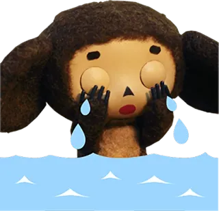 😭 Cheburashka Cheburashka, anime, sad, crying, tears, cartoon telegram sticker