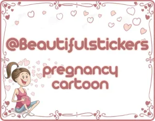 🆔 @Beautifulstickers pregnancy cartoon беременность, мультфильм, стикеры telegram sticker