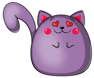 🥰 gato, amor, animal, pegatina, lindo, corazón, dibujos animados telegram sticker