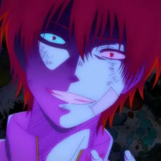 ♠️ anime, blood, scar, smile, male telegram sticker