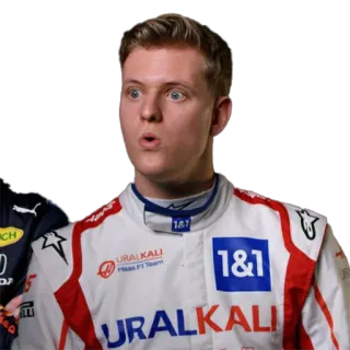 😲 Mick Schumacher f1, voiture de course, pilote, formule 1, haas, course whatsapp sticker