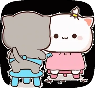 🙊 desenho animado, gato, animal, fofo, adesivo telegram sticker