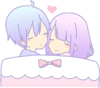 💏 cinta, pasangan, romantis, imut, anime, kawaii whatsapp sticker