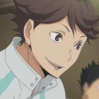 💗 Oikawa Tooru Haikyuu!! Anime, Haikyuu, Oikawa Tooru, Pallavolo, Personaggio, Sorridendo telegram sticker