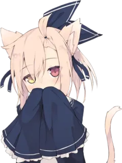 😶 อนิเมะ, สาวหูแมว, น่ารัก, มังงะ, เคโมะมิมิ telegram sticker