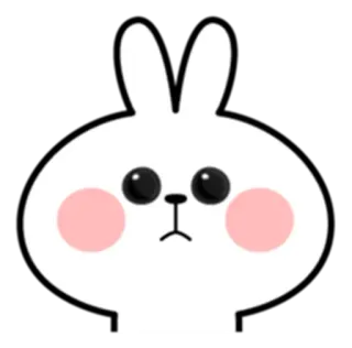🥺 rabbit, cute, animal, cartoon, bunny, sticker telegram sticker
