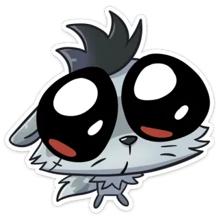 🥺 Dibujo animado, Pegatina, Lobo, Lindo, Animal telegram sticker