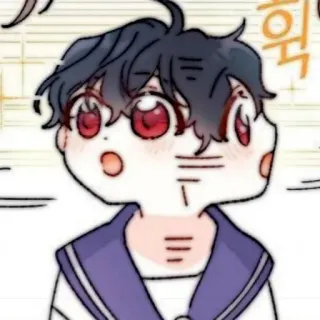 🧸 헙 Anime, Desenho animado, Personagem, Bonito, Kawaii, Mangá whatsapp sticker