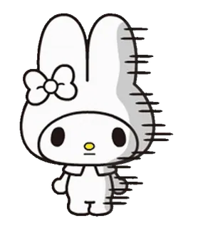 😊 My Melody Sanrio My Melody, Sanrio, conejo, kawaii, lindo telegram sticker