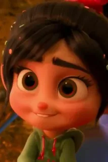 🦋 Vanellope von Schweetz Wreck-It Ralph Vanellope, Wreck-It Ralph, Disney, cartoon character, animated, cute whatsapp sticker