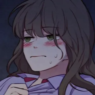 🙋 anime girl, emotional, cartoon, blushing, confused telegram sticker