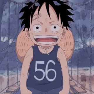 😃 Monkey D. Luffy One Piece 56 Anime, Dessin animé, Garçon, One Piece, Luffy, Monkey D. Luffy telegram sticker