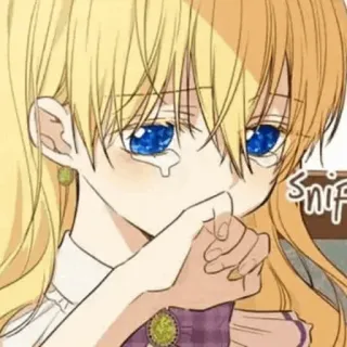 🎀 Sniff llorando, anime, triste, chica, llorosa whatsapp sticker