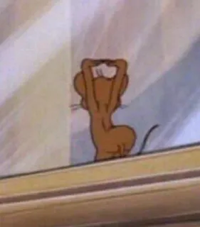 🍑 Jerry Mouse Tom and Jerry Desenho animado, Rato, Jerry, Meme, Gesto ofensivo telegram sticker