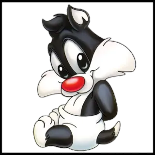 🐼 Sylvester cat, cartoon, cute, sylvester, looney tunes, baby whatsapp sticker