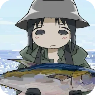 📖 Anime, Câu cá, Cá, Hoạt hình, Dễ thương telegram sticker