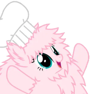 🍴 Kucyk, Szef kuchni, Słodki, Różowy, Puszysty, Kreskówka telegram sticker