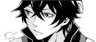 😒 anime, manga, character, black hair, serious, emo telegram sticker