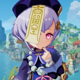 🤔 Qiqi Genshin Impact Anime, Video game, Zumbi, Fofo, Qiqi, Genshin Impact whatsapp sticker