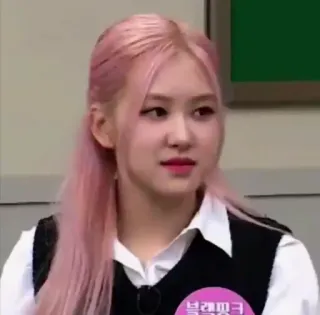 💀 블랙핑크 Kpop, rambut pink, penyanyi, wanita, selebriti whatsapp sticker