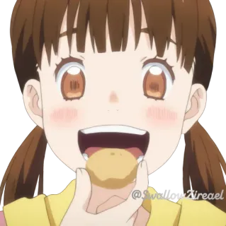 🍪 @Sweet_zireael Anime, Cô gái, Ăn uống, Dễ thương, Hoạt hình, Ngọt ngào, Kawaii telegram sticker