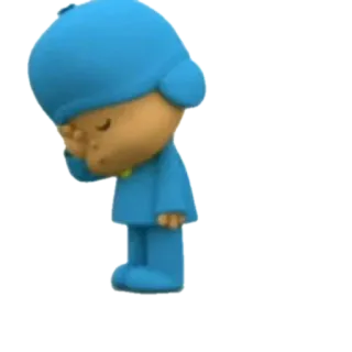 🕳 Pocoyo Desenho animado, Triste, Sonolento, Personagem, Azul telegram sticker