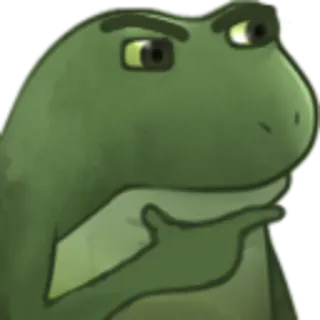 🤔 Pepe the Frog rana, meme, internet, pensando whatsapp sticker