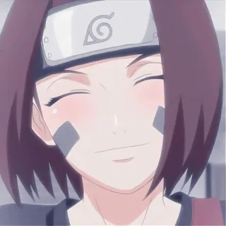 😊 Rin Nohara Naruto アニメ, ナルト, のはらリン, 忍者, 笑顔, キャラクター telegram sticker