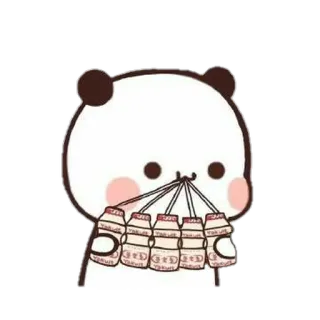 🐼 Panda, Mignon, Yakult, Boisson, Kawaii, Dessin animé whatsapp sticker