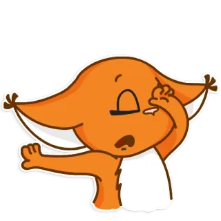 ✋ fox, cartoon, middle finger, offensive gesture telegram sticker