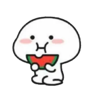 🪐 cibo, anguria, carino, cartoni animati, mangiare telegram sticker