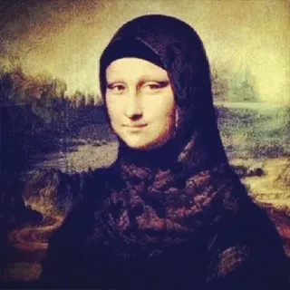 😚 Mona Lisa Mona Lisa, arte, pintura, Leonardo da Vinci, retrato, arte clásico whatsapp sticker