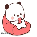😃 Panda, Fofo, Desenho animado, Animal, Kawaii telegram sticker