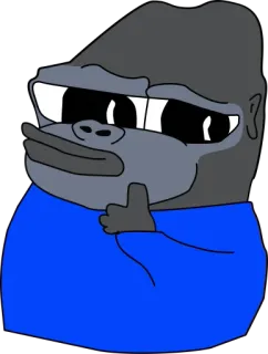 😏 macaco, gorila, desenho animado, polegar para cima, aprovação, meme telegram sticker