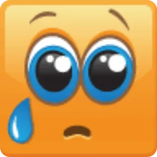 😢 表情符号, 伤心, 哭, 脸, 表情 telegram sticker